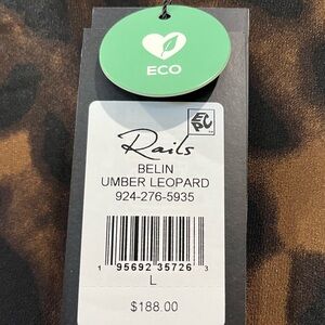 Rails, size large , leopard print skirt . NWT